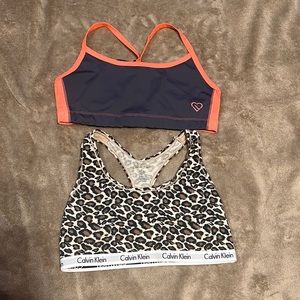 Lightly lined, not padded sports bras